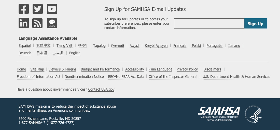 footer large screen