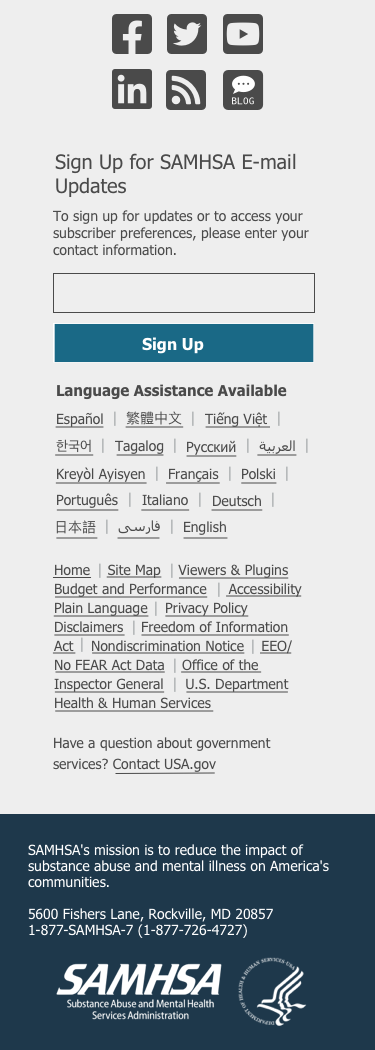 footer small screen